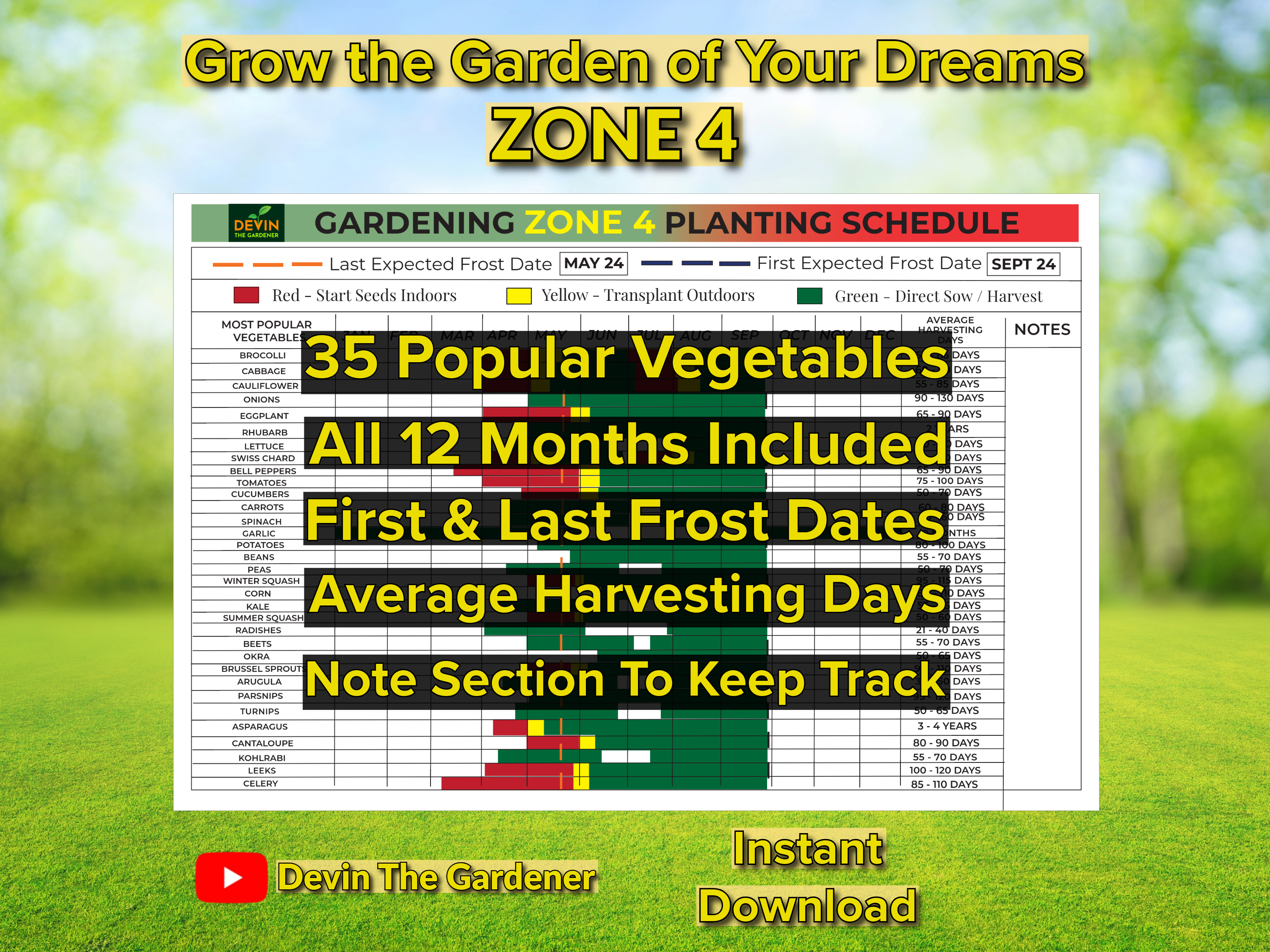 Zone 4 Garden Planting Schedule