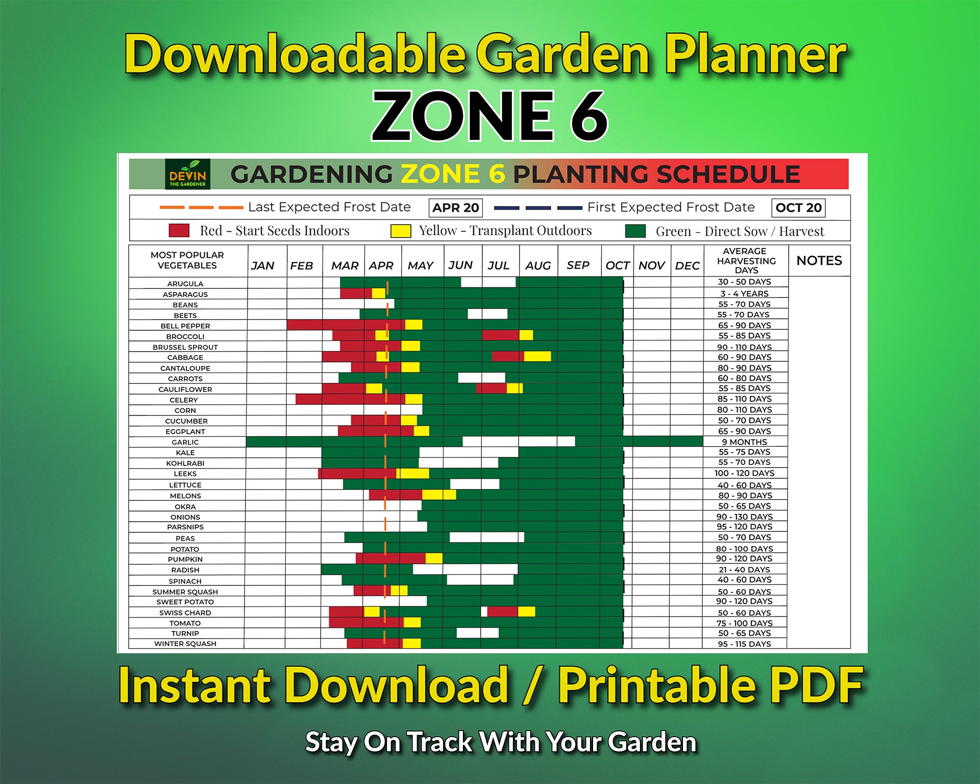 Zone 6 Garden Planting Schedule