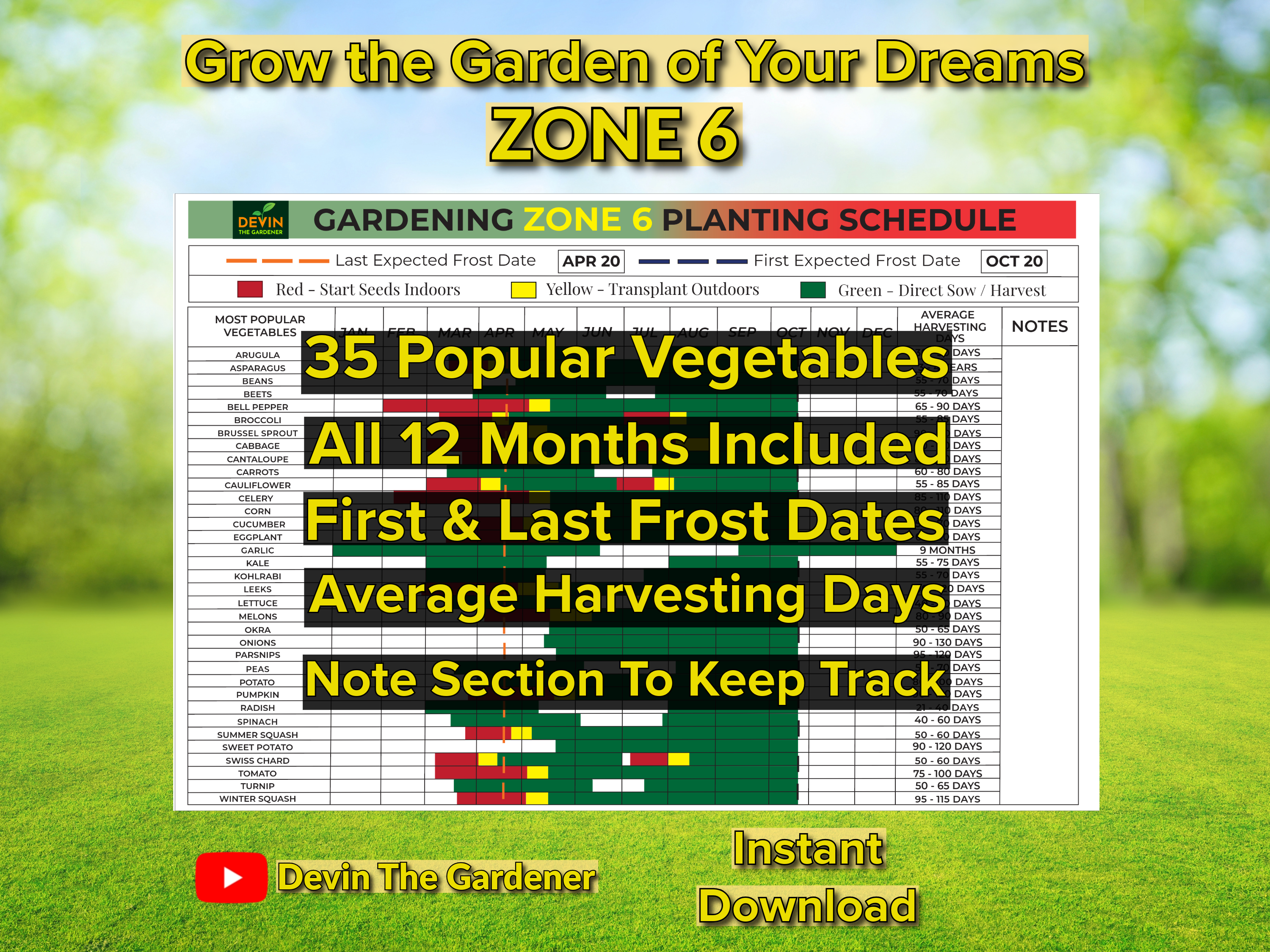 Zone 6 Garden Planting Schedule