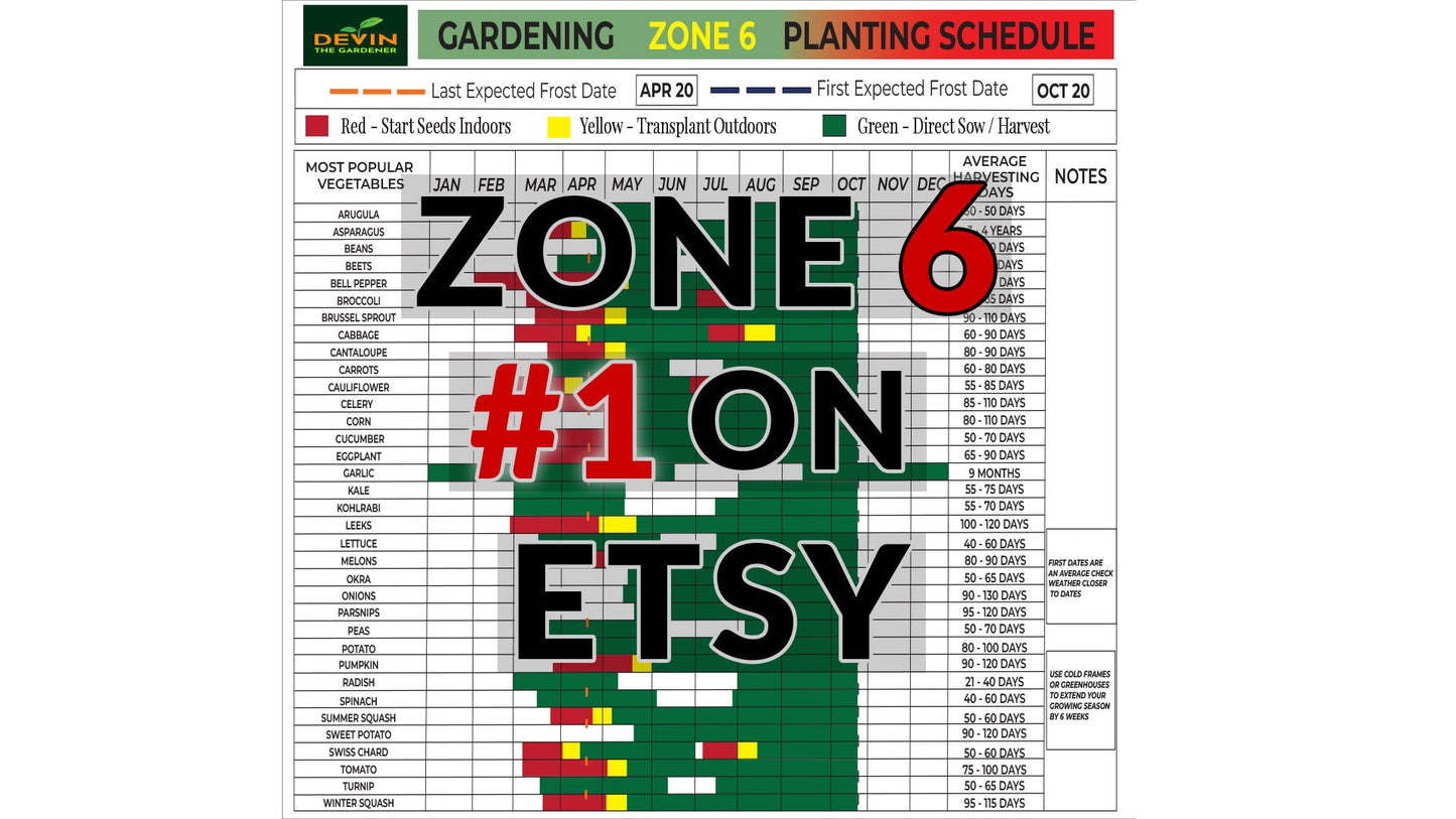 Gardening Zone 6 Planting Schedule Devin The Gardener